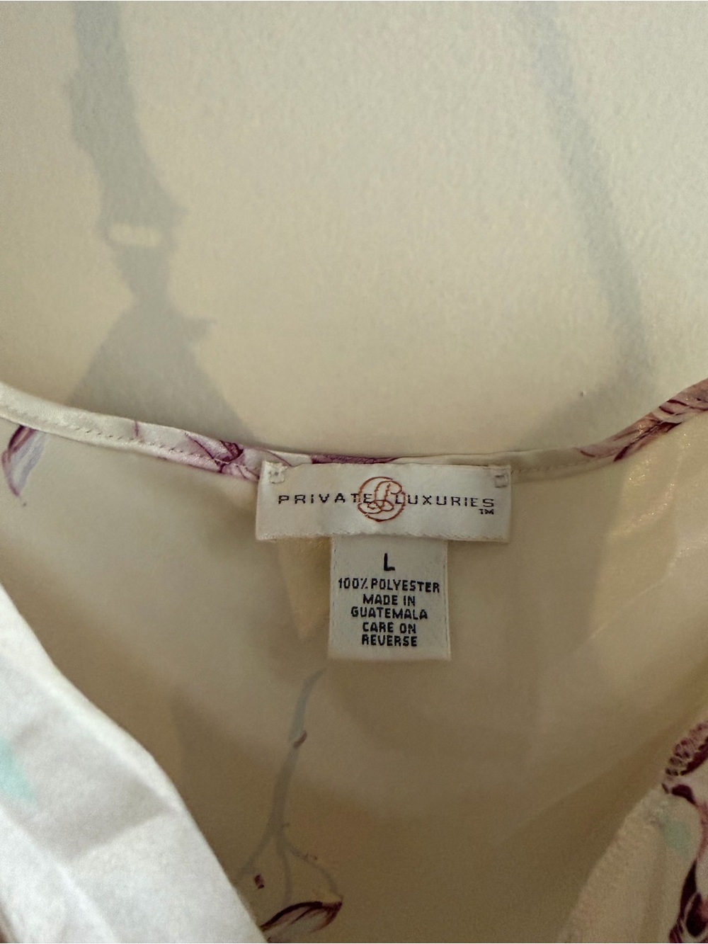 Vintage Silky Cream Floral Slip Dress - Picture 6 of 7